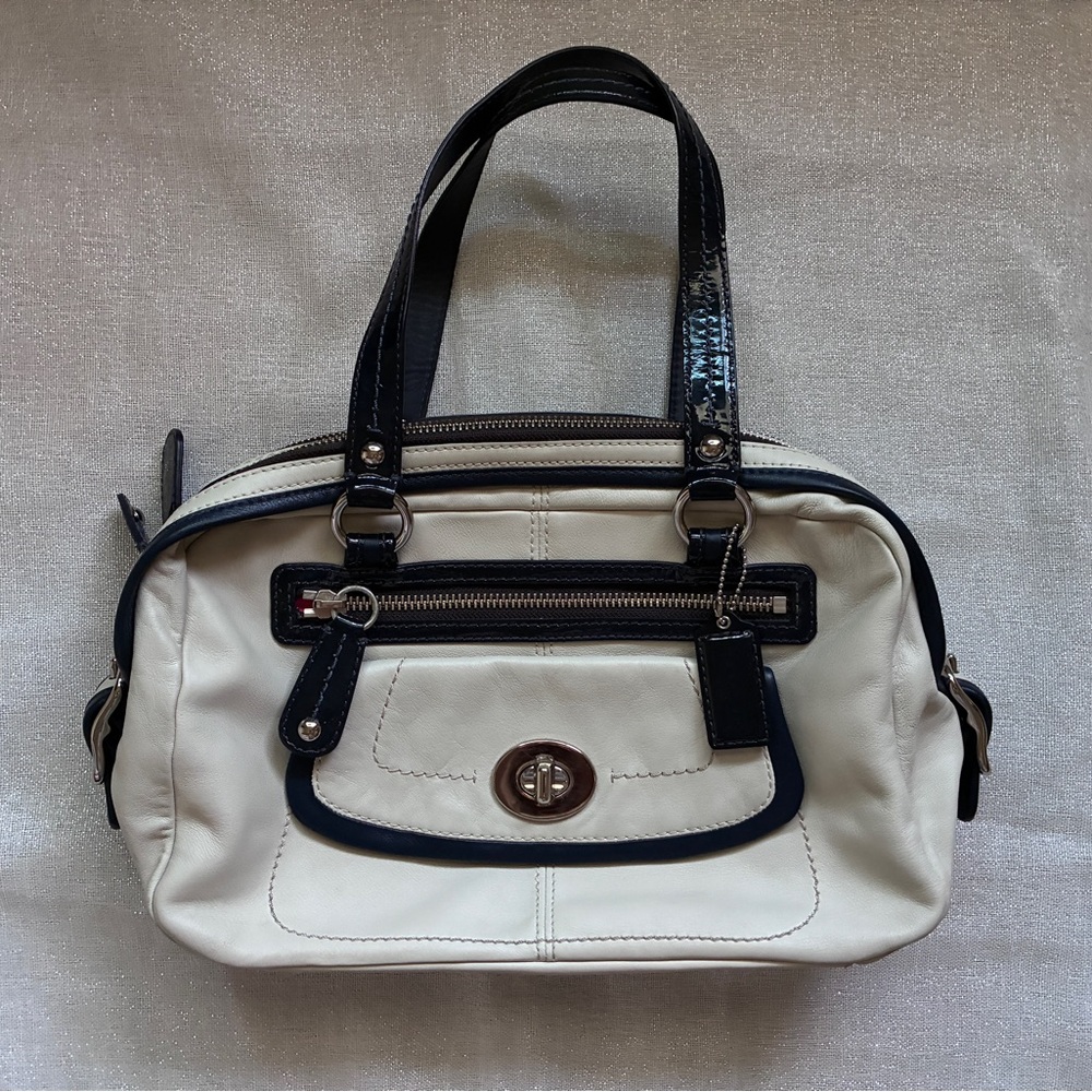 vintage coach white leather bonnie